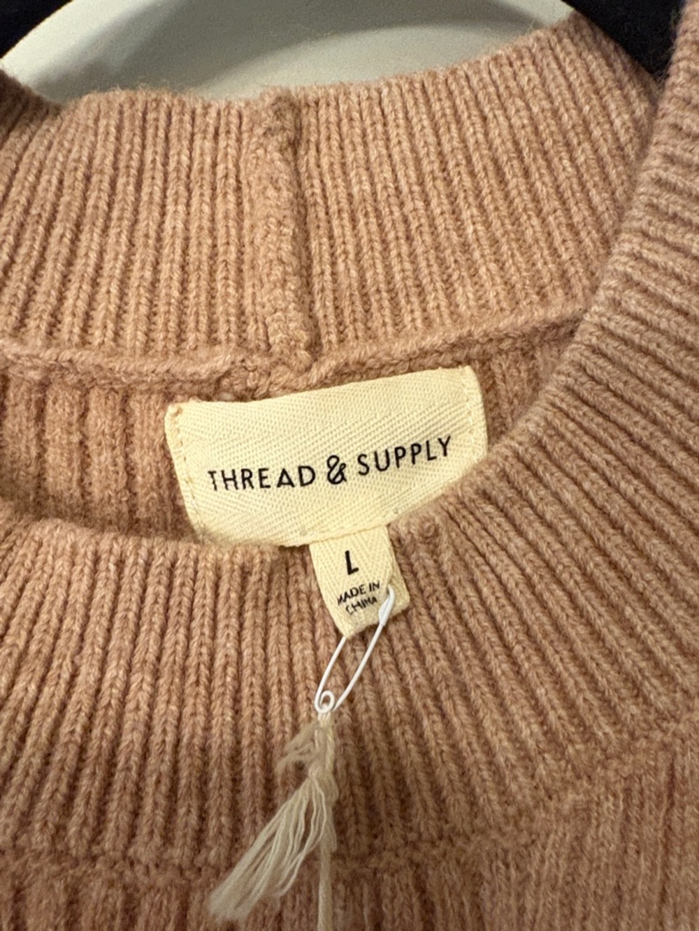 Thread & Supply Women's Crewneck Sweater in Blush Pink - Picture 3 of 4